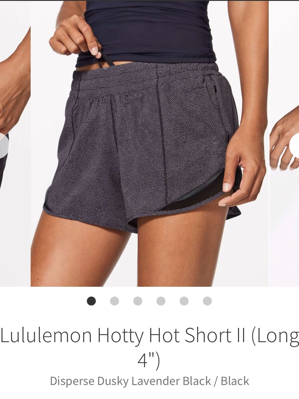 Lululemon Hotty Hot Short II *Long 4" dusky lavender women’s size 6 running